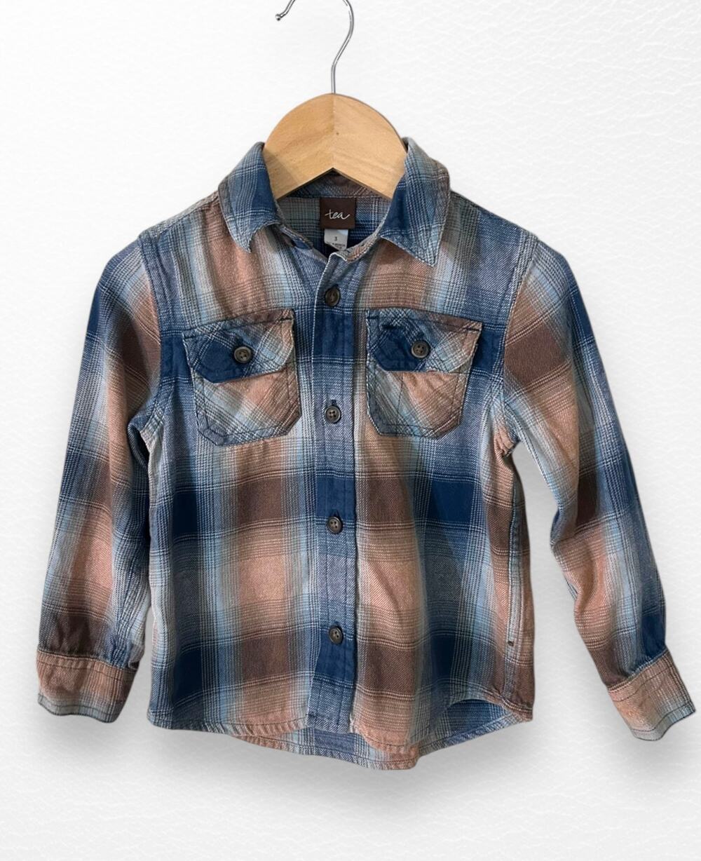 Tea Collection Flannel Shirt, Size 3